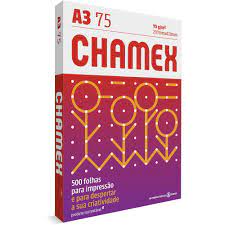PAPEL SULFITE A-3 BRANCO 75g/m c/500fls. CHAMEX