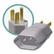 ADAPTADOR TOMADA 2 PINOS+T REVERSO BIPOLAR BRANCO ILUMI