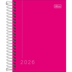 AGENDA PEPPER ROSA 2026 ESPIRAL DIÁRIA 11,7X16,4CM TILIBRA