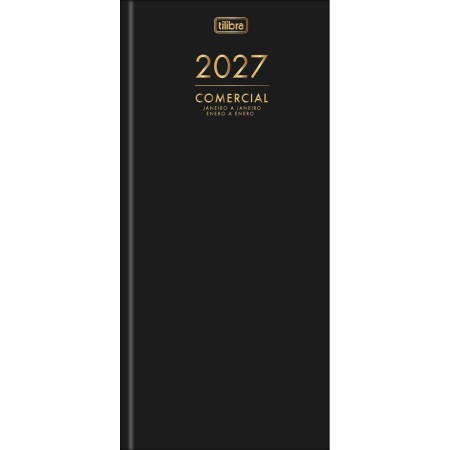 AGENDA ANUAL 2027 COMERCIAL COSTURADA 123X275MM 416PG. TILIBRA