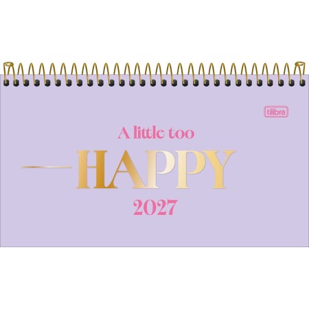 AGENDA ANUAL 2027 HAPPY ESPIRAL SEMANAL 167x89mm TILIBRA - Imagem 2