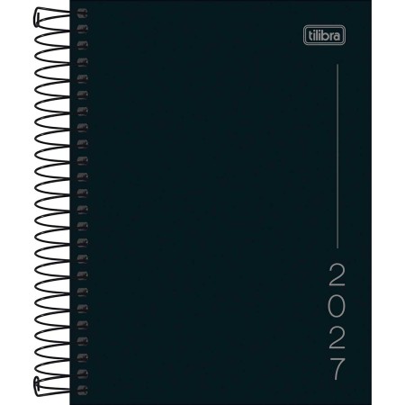 AGENDA ANUAL 2027 PEPPER PRETA ESPIRAL DIÁRIA 117x164mm TILIBRA