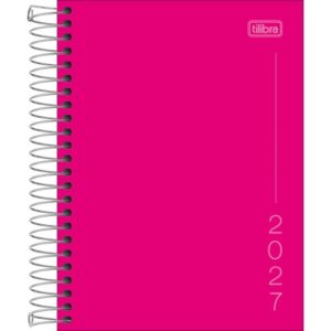AGENDA ANUAL 2027 PEPPER ROSA ESPIRAL DIÁRIA 117x164mm TILIBRA