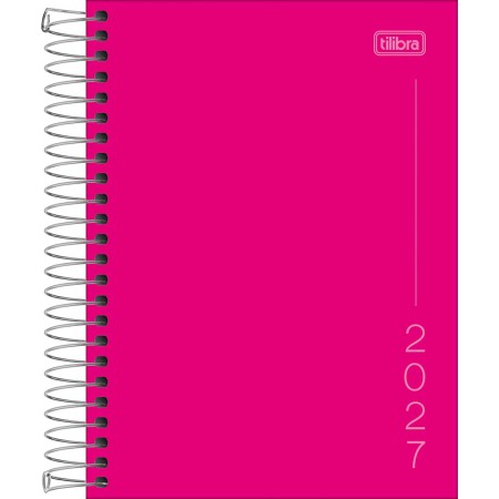AGENDA ANUAL 2027 PEPPER ROSA ESPIRAL DIÁRIA 117x164mm TILIBRA
