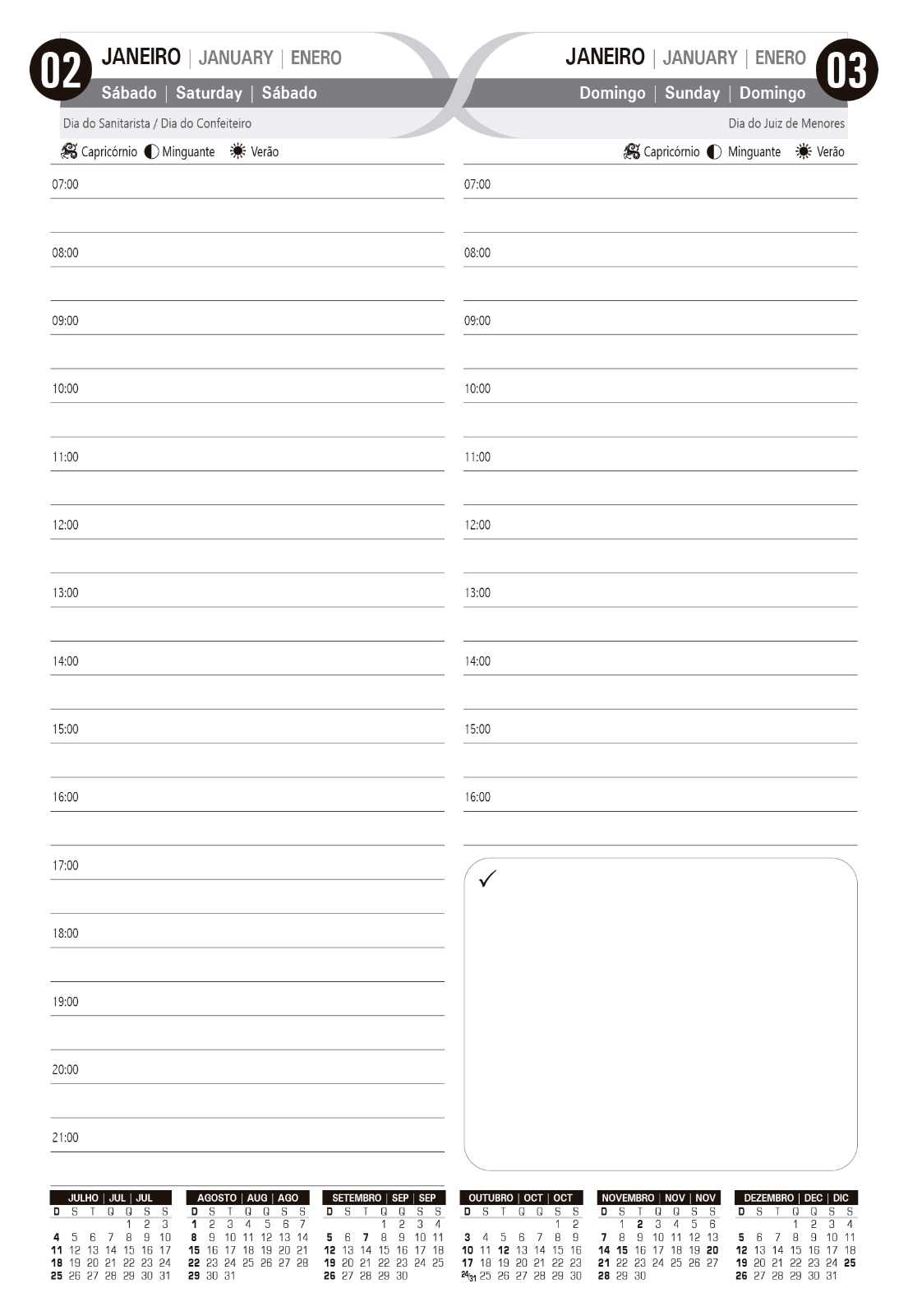 AGENDA EXECUTIVA PREMIUM 2027 COSTURADA DIÁRIA 12,4X20,7CM ANIMATIVA - Imagem 3
