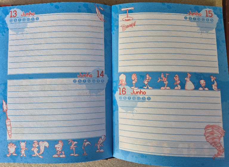AGENDA PERMANENTE LOONEY TUNES 115X160MM 224PG. SAO DOMINGOS - Imagem 5