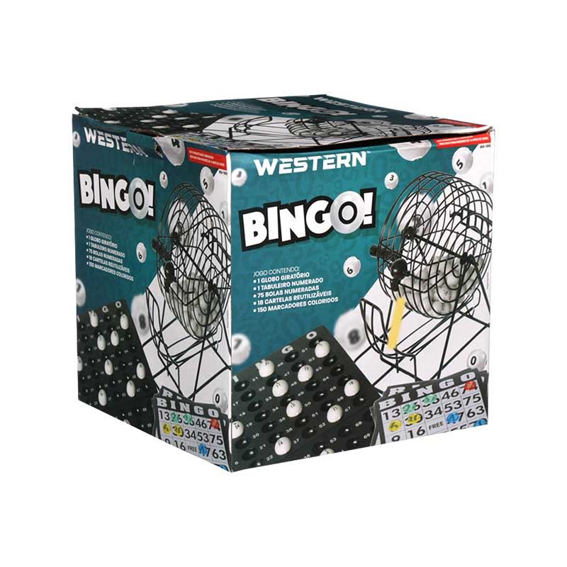 BINGO PROFISSIONAL ROLETA DE METAL 75BOLAS BG-100 WESTERN