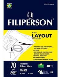BLOCO  LAYOUT MARGEADO A-4 C/50FLS. FILIPERSON