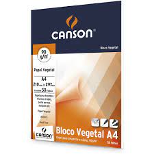 PAPEL VEGETAL A-4 LISO 90G  C/50FLS. CANSON