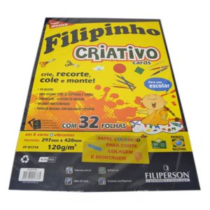BLOCO COLORIDO 120G 8 CORES A-3 C/32FLS. FP01778 FILIPERSON
