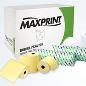 BOBINA TERMICA 57MMX40M AMARELA C/30 MAXPRINT