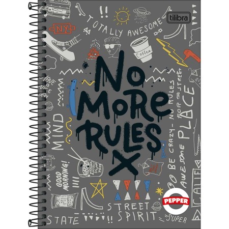 CADERNO ESPIRAL CAPA DURA 1/4 PEPPER 80FOLHAS TILIBRA