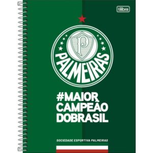 CADERNO UNIVERSITÁRIO ESPIRAL CAPA DURA PALMEIRAS 1 Matéria 80 Folhas TILIBRA