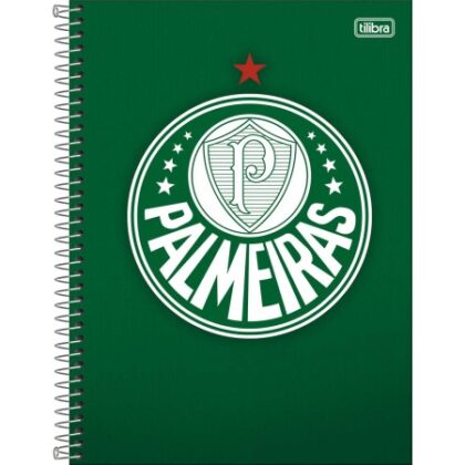 CADERNO UNIVERSITÁRIO ESPIRAL CAPA DURA  PALMEIRAS 10 Matérias 160 Folhas TILIBRA