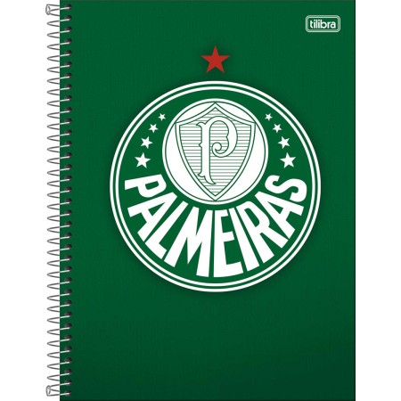 CADERNO UNIVERSITÁRIO ESPIRAL CAPA DURA PALMEIRAS 16 Matérias 256 Folhas TILIBRA - Imagem 2