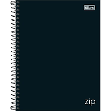 CADERNO UNIVERSITÁRIO ZIP PRETO CAPA DURA 1 MATÉRIA 80 FOLHAS PACOTE C/4 TILIBRA - Imagem 2