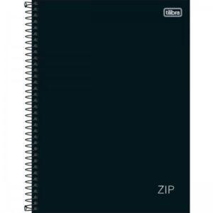 CADERNO UNIVERSITÁRIO ZIP PRETO CAPA DURA 20 MATÉRIAS 320 FOLHAS TILIBRA