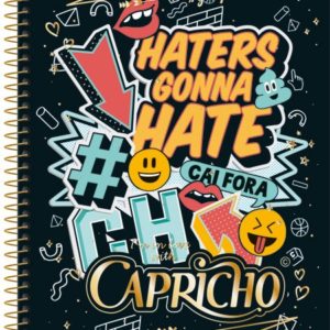 CADERNO UNIVERSITÁRIO CAPRICHO RETRO CAPA DURA 10 MATÉRIAS  200 FOLHAS TILIBRA