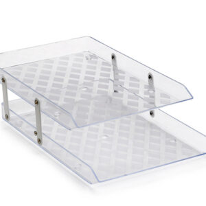 CAIXA P/CORRESP. PLASTICA ARTICULAVEL CRISTAL C/2DIVISOES REF. 10050045 WALEU