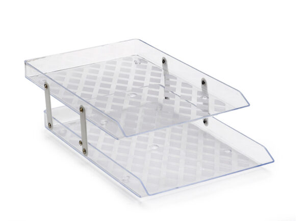 CAIXA P/CORRESP. PLASTICA ARTICULAVEL CRISTAL C/2DIVISOES REF. 10050045 WALEU