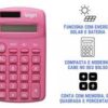 CALCULADORA BOLSO 8 DIGITOS SOLAR ROSA CB1485R ELGIN - Image 2