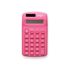 CALCULADORA BOLSO 8 DIGITOS SOLAR ROSA CB1485R ELGIN