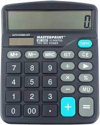 CALCULADORA DE MESA MP 1086 12 DIGITOS PILHA E SOLAR AZUL E CINZA MASTERPRINT