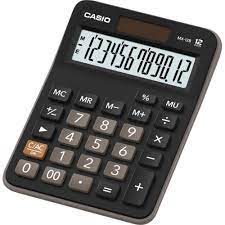 CALCULADORA MESA 12 DIGITOS PRETA MX-12B-S4-DC CASIO