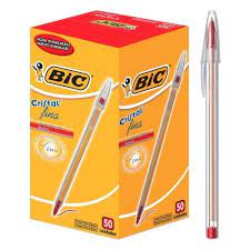 CANETA ESFEROGRÁFICA FINE PLUS VERMELHA CAIXA C/50 BIC