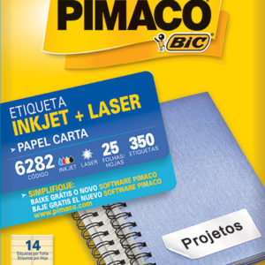 ETIQUETA P/INKJET E LASER CARTA C/25FLS. X 14 REF. 6282 PIMACO