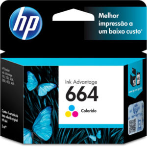 CARTUCHO ORIGINAL HP 664 COLORIDO 2ml F6V28AB