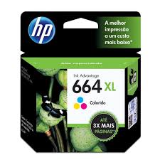 CARTUCHO ORIGINAL HP 664XL COLORIDO 6,5ml F6V30AB
