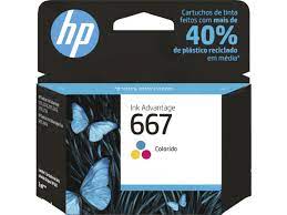 CARTUCHO ORIGINAL HP 667 COLORIDO P/6476 3YM78AB 2ML