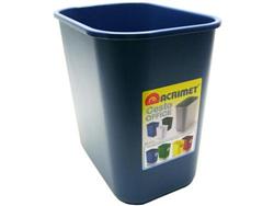 CESTO PARA LIXO PLASTICO 12LITROS AZUL OU PRETO REF.571 ACRIMET