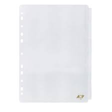 DIVISORIA PLASTICA INCOLOR A-4 C/6 REF.757 ACP