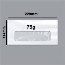 ENVELOPE OFICIO BRANCO C/100 114X229mm C/JANELA 75GR 40J COF48 SCRITY