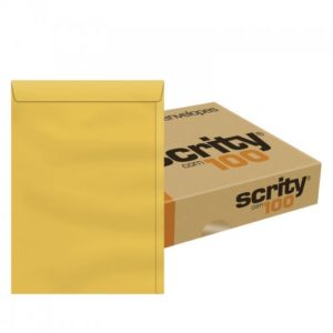 ENVELOPE SACO KRAFT OURO 47 SKO347 37 X 47 CM 80G CAIXA COM 100 UNIDADES SCRITY