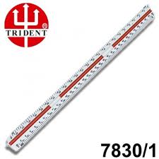 ESCALIMETRO TRIANGULAR 30 CM NÚMERO 1 TRIDENT