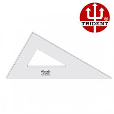 ESQUADRO DE ACRÍLICO 26CM 60 SEM ESCALA REF.2626 TRIDENT