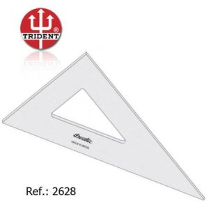 ESQUADRO DE ACRÍLICO 28CM 60 SEM ESCALA REF.2628 TRIDENT