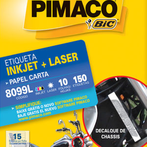 ETIQUETA P/INKJET E LASER CARTA C/10FLS. X 15 REF. 8099L PIMACO
