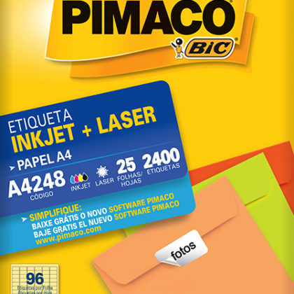 ETIQUETA P/INKJET E LASER  A-4 248 17X31MM C/25FLS.X96  PIMACO