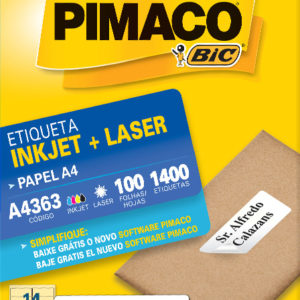 ETIQUETA P/INKJET E LASER  A-4 363 38,1X99MM C/100FLS.X14  PIMACO