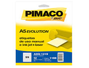 ETIQUETA MULTIUSO AUTOCOLANTE  INKJET+LASER A-5 Q1219C/12FLS. PIMACO