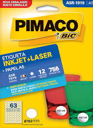 ETIQUETA MULTIUSO AUTOCOLANTE INKJET+LASER A-5 R19 C/12FLS. PIMACO