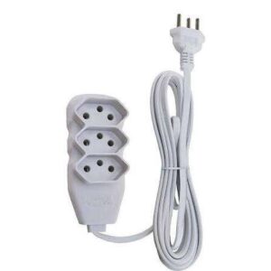 EXTENSAO ELETRICA TRIPOLAR 3M 3TOMADAS SLIM BRANCA FORCELINE