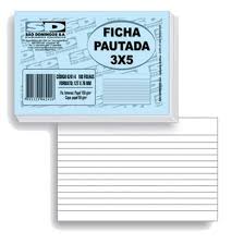 FICHA PAUTADA 3X5 C/100 SAO DOMINGOS