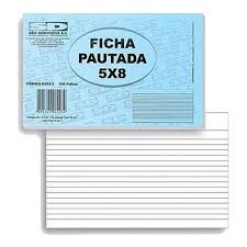 FICHA PAUTADA 5X8 C/100 SAO DOMINGOS