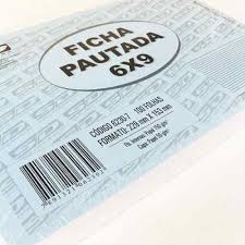 FICHA PAUTADA 6X9 C/100 SAO DOMINGOS