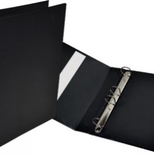 FICHARIO COLEGIAL ESCOLAR PVC 4 ARGOLAS PRETO REF. 314 ACP
